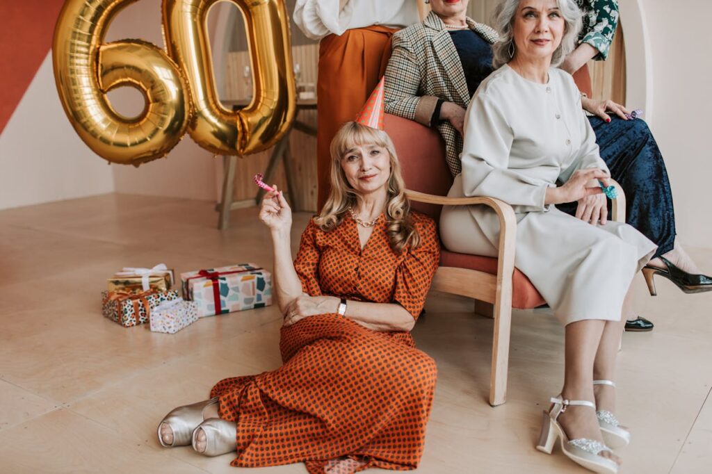 Stylizacja na 60 urodziny w lokalu
